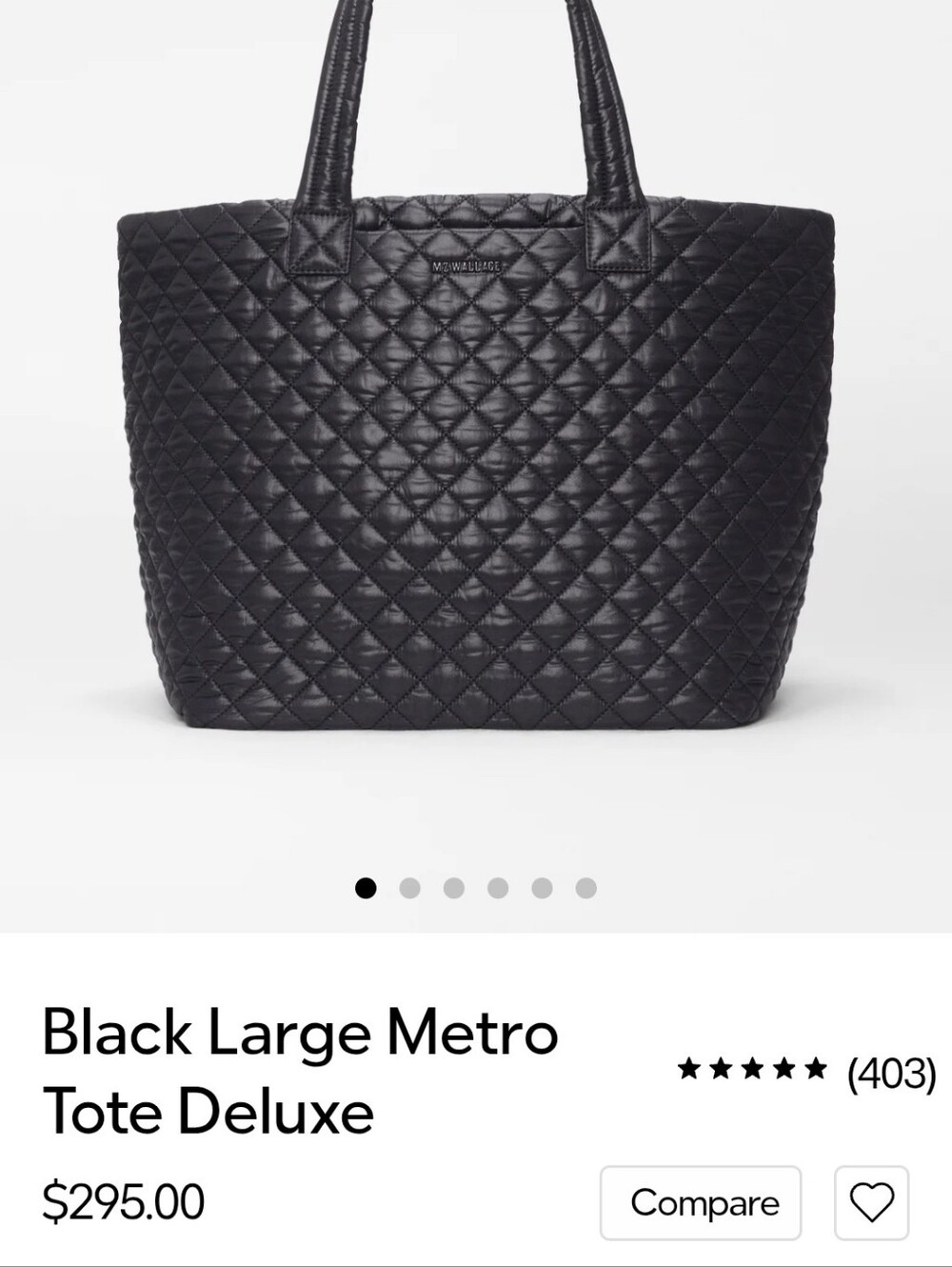 Quilted Black Oversized Tote Bag